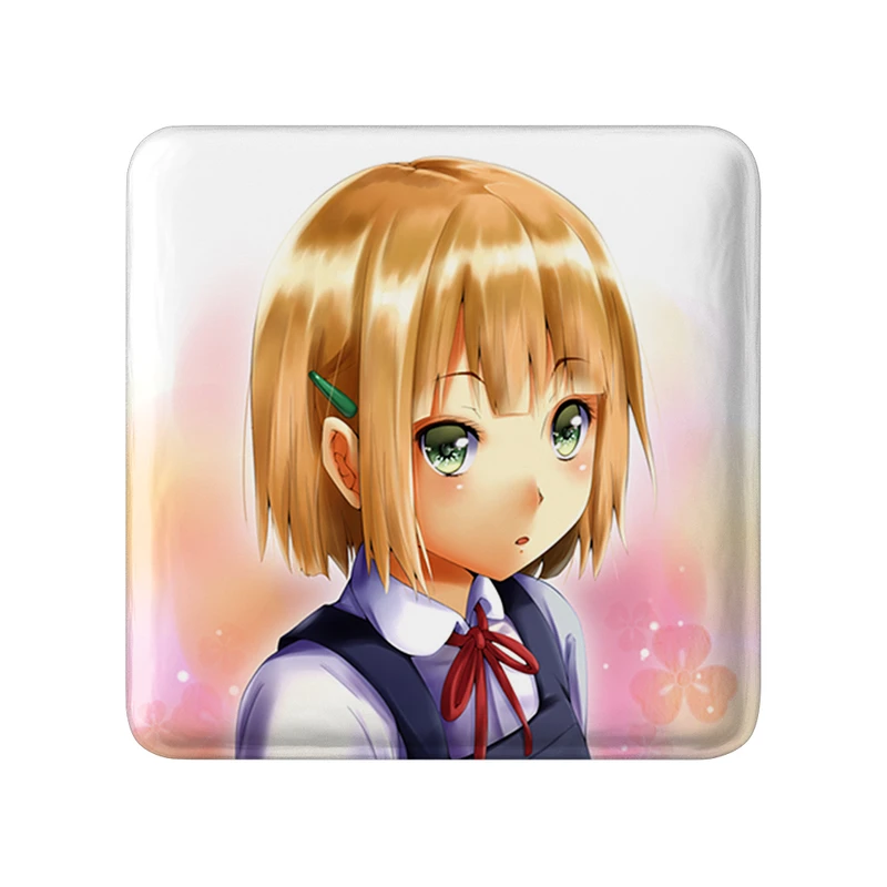 مگنت خندالو طرح فوکومو انیمه داگاشی کاشی Dagashi Kashi  مدل مربعی کد 22551