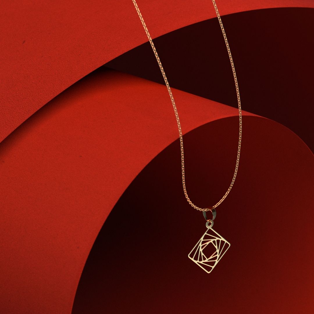 گردنبند طلا 18 عیار زنانه مدوپد مدل هندسی کد S2-1-1093 -  - 5