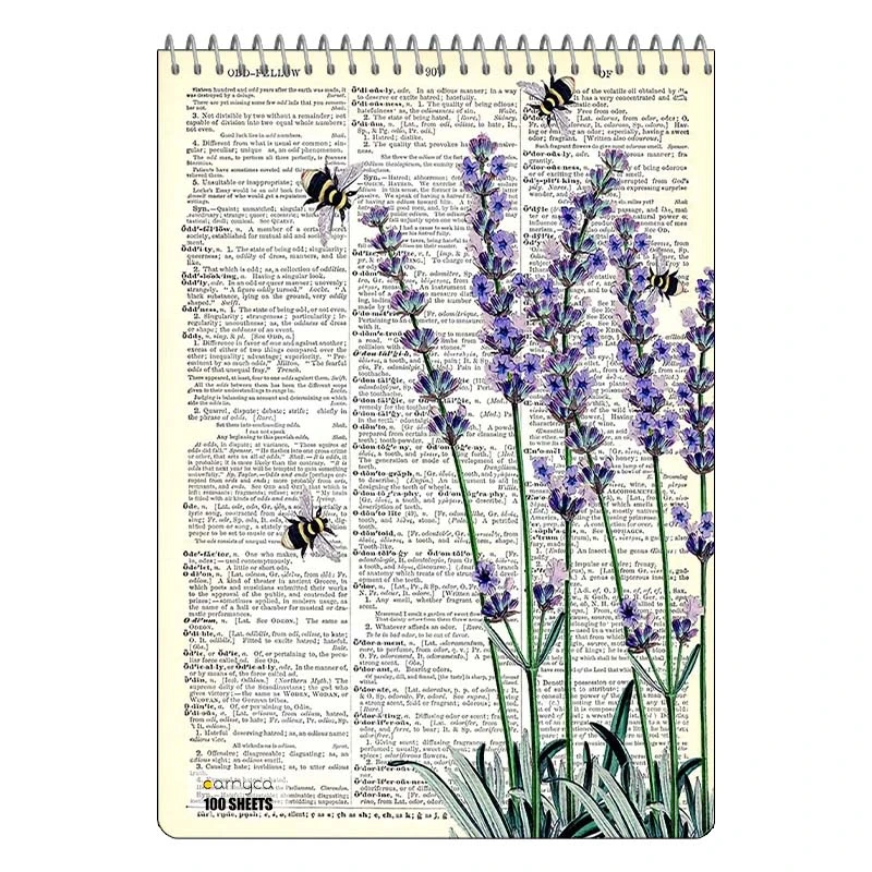 دفتر شطرنجی 100 برگ کارنیکا طرح روزنامه وینتج Vintage Newspaper کد 91290