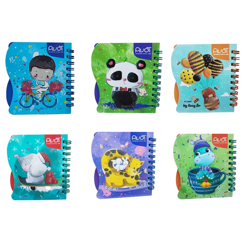 دفتر یادداشت 80 برگ آوات کد 109 مدل boys مجموعه 6 عددی