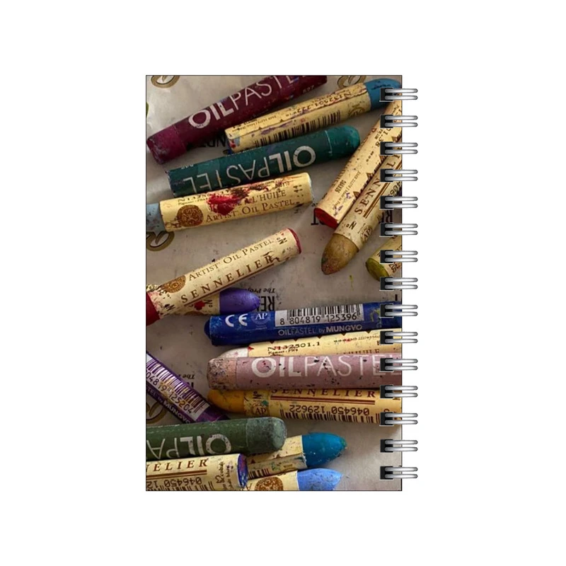 دفترچه یادداشت مدل to do list طرح مداد شمعی و نقاشی کد 4119059