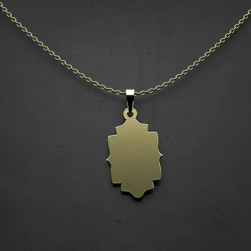 گردنبند طلا 18 عیار زنانه مدوپد مدل شکل هندسی کد P2-1-1219