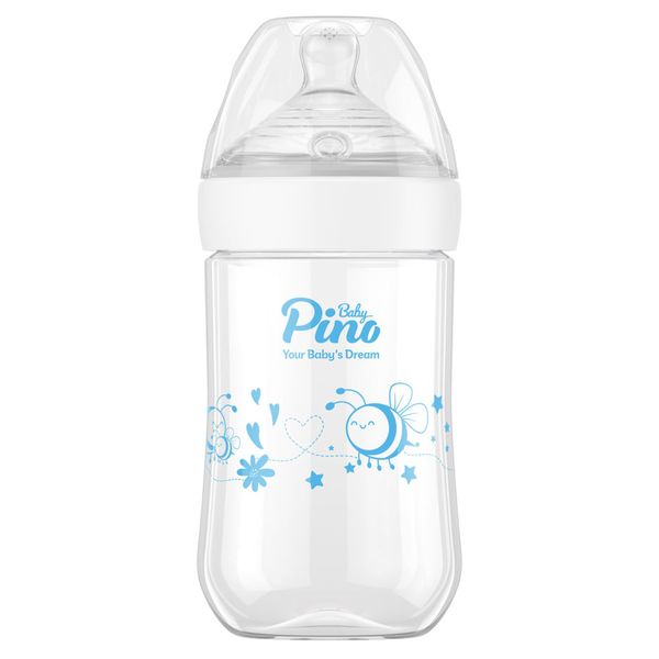 شیشه شیر پینو بیبی مدل Natural sence کد S6- 18 گنجایش 260 میلی لیتر