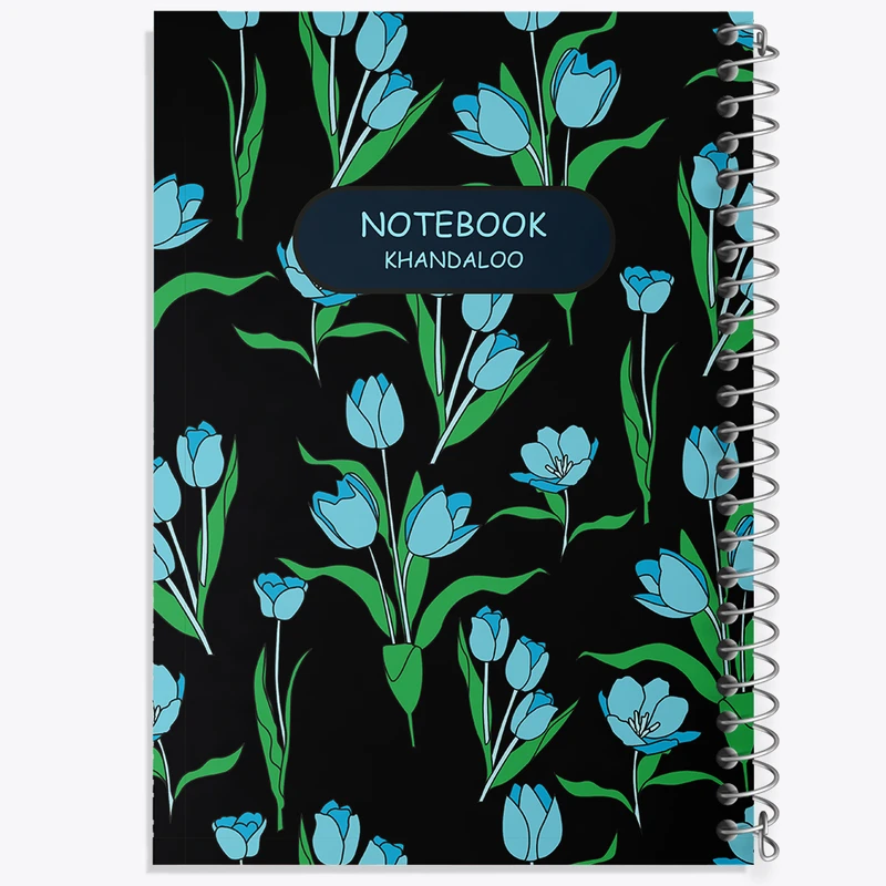 دفتر شطرنجی 50 برگ خندالو مدل گل گلی کد N465