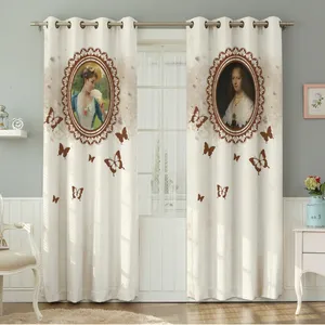 پرده نیروانا طرح   سنتی مدل مخمل کد 8460 سایز 140×280 سانتی متر