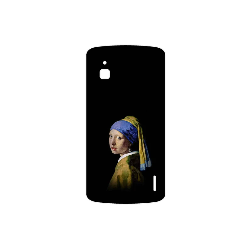 برچسب پوششی ماهوت مدل Girl with a Pearl Earring of Vermeer مناسب برای گوشی موبایل گوگل Nexus 4
