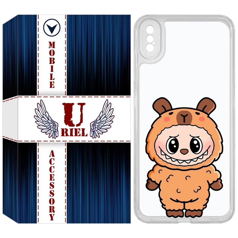 کاور یوریل قاب مدل Clear کد 110 طرح لبوبو Labubu مناسب برای گوشی موبایل اپل iPhone XS Max