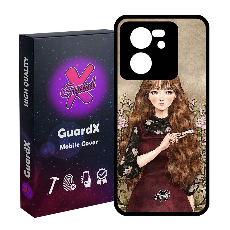 کاور گارد ایکس طرح دختر مدل Glass10246 مناسب برای گوشی موبایل شیائومی 13T/13T Pro/Redmi K60 Ultra