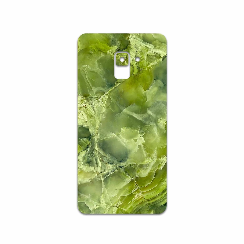 برچسب پوششی ماهوت مدل Green Crystal Marble مناسب برای گوشی موبایل سامسونگ Galaxy A8 Plus 2018