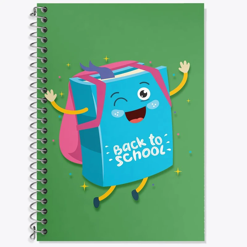 دفتر زبان 50 برگ خندالو مدل دو خط طرح بازگشت به مدرسه کد 30042