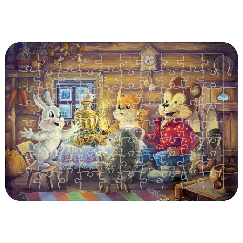 پازل 54 تکه اطلس آبی طرح نقاشی خرگوش P1432