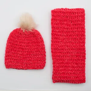 ست کلاه و شال گردن بافتنی بچگانه مدل Pi-90