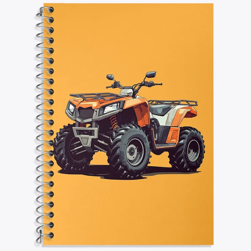 دفتر زبان 50 برگ خندالو مدل دو خط طرح موتور چهار چرخ کد 37087