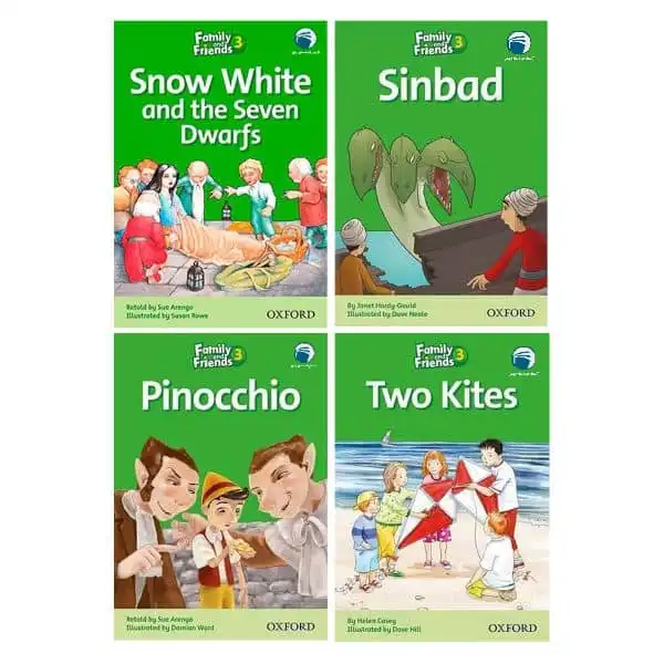 کتاب Story Family and Friends 3 اثر جمعی از نویسندگان انتشارات دنیای زبان 4 جلدی