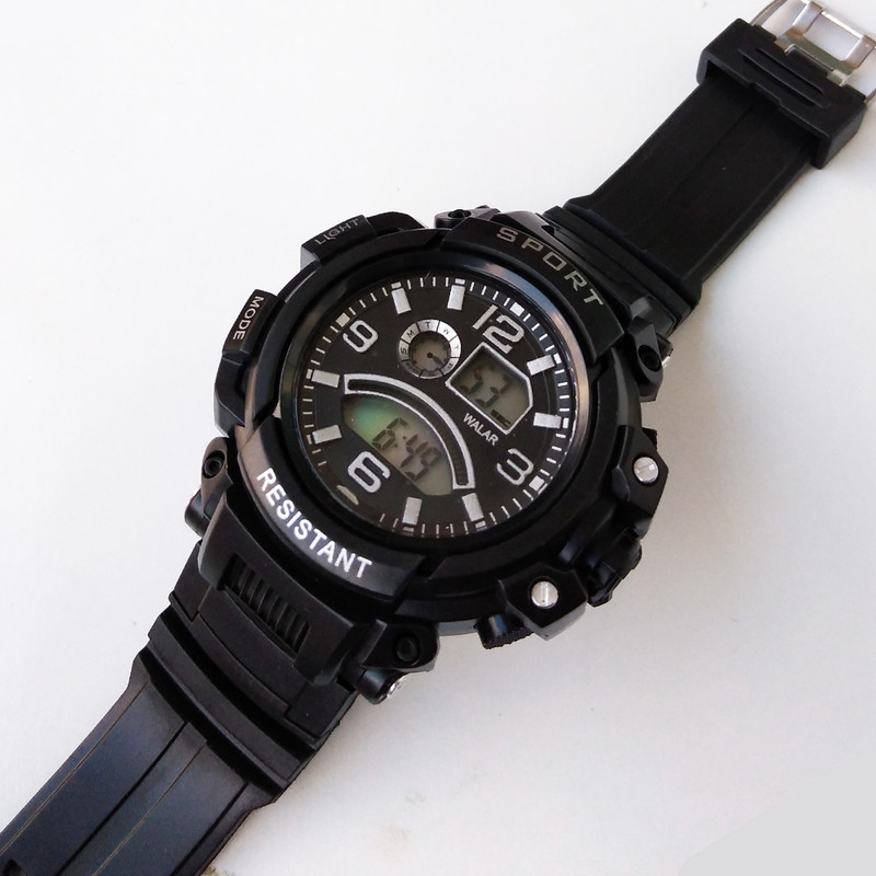 ساعت مچی دیجیتال پسرانه والار مدل کرنومتر آلارم چراغ دارSPORT