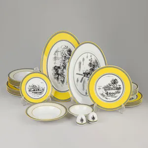 سرویس غذاخوری 28 پارچه 6 نفر چینی زرین ایران مدل ایتالیا ویلیج درجه عالی						