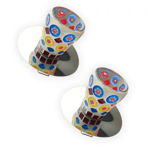 قاب چراغ هالوژن مدل دکوراتیو طرح کریستال پایه G4 کد G12 بسته 2 عددی