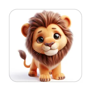 زیر لیوانی کاکتی طرح شیر مدل mp22756