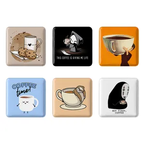 مگنت خندالو طرح قهوه Coffee کد 1335B مجموعه 6 عددی