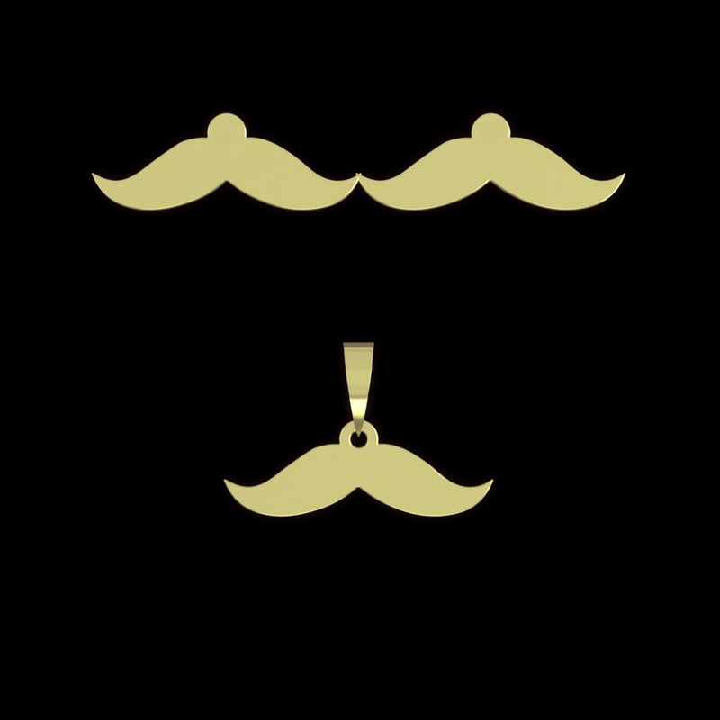 نیم ست طلا 18 عیار زنانه مدوپد مدل سبیل کد NA17280