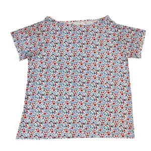 بلوز آستین کوتاه زنانه مدل نخی گلریز