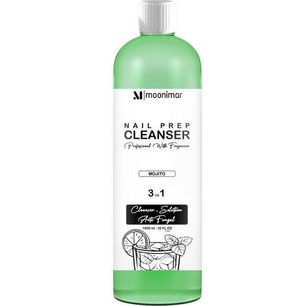 کلینزر کاشت ناخن مونیمار مدل Mojito حجم 1000 میلی لیتر