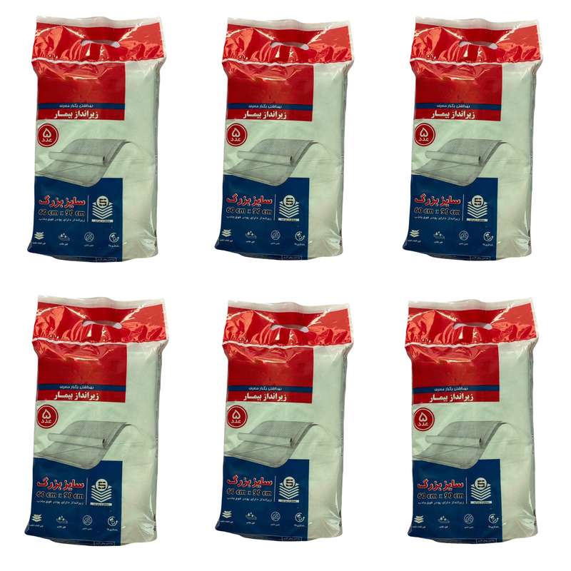 زیر انداز بهداشتی یکبار مصرف بیمار مدل NT06 مجموعه 6 عددی