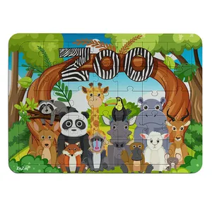 پازل 35 تکه زیگ زاگ مدل چوبی باغ وحش کد 351021