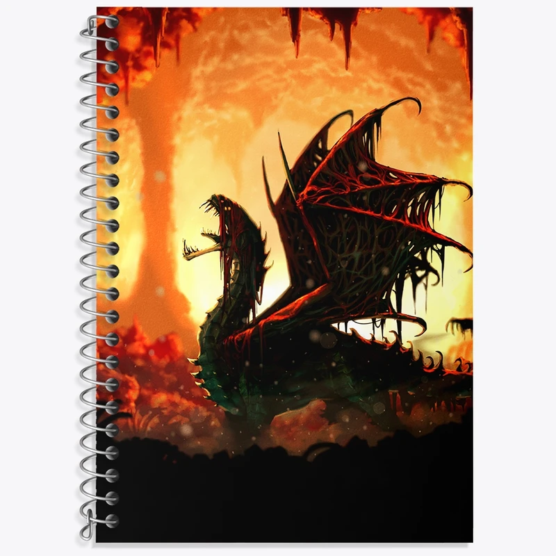 دفتر زبان 50 برگ خندالو مدل دو خط طرح بازی شکارچی هیولا (Monster Hunter) کد 33251