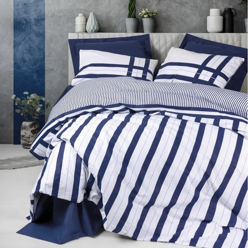 سرویس روتختی کاتن باکس مدل Nobil Nifty Lacivert دو نفره 4 تکه