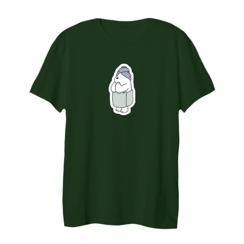 تی شرت لانگ آستین کوتاه زنانه مدل خرس و حوله