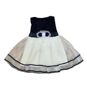 پیراهن دخترانه مدل A&S7173 رنگ سرمه ای