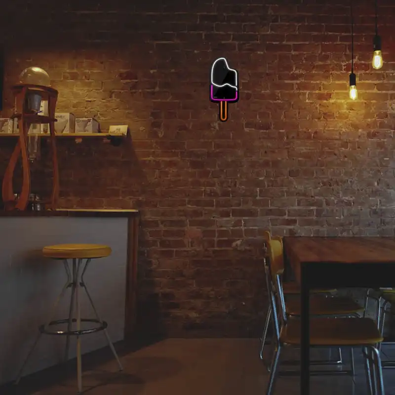 چراغ دیواری نئون دیزاین طرح Ice-Cream-2-BL_MLC