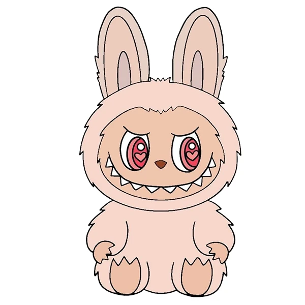 استیکر پارچه و لباس پاد آفرین طرح لبوبو کد 100