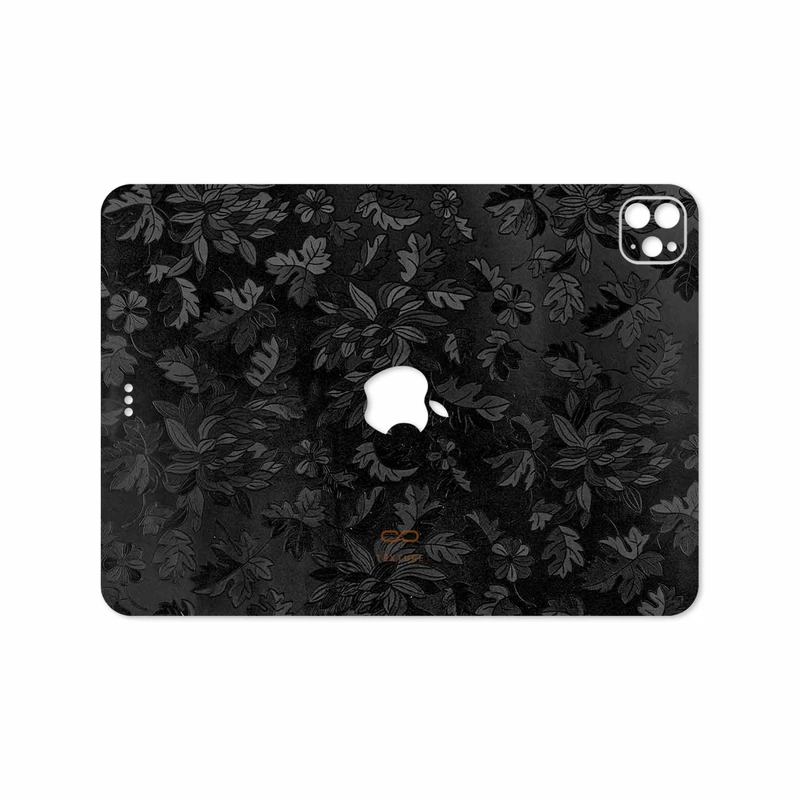 برچسب پوششی ماهوت مدل Black-Wildflower مناسب برای تبلت اپل iPad Pro 11 (GEN 2) 2020 A2068