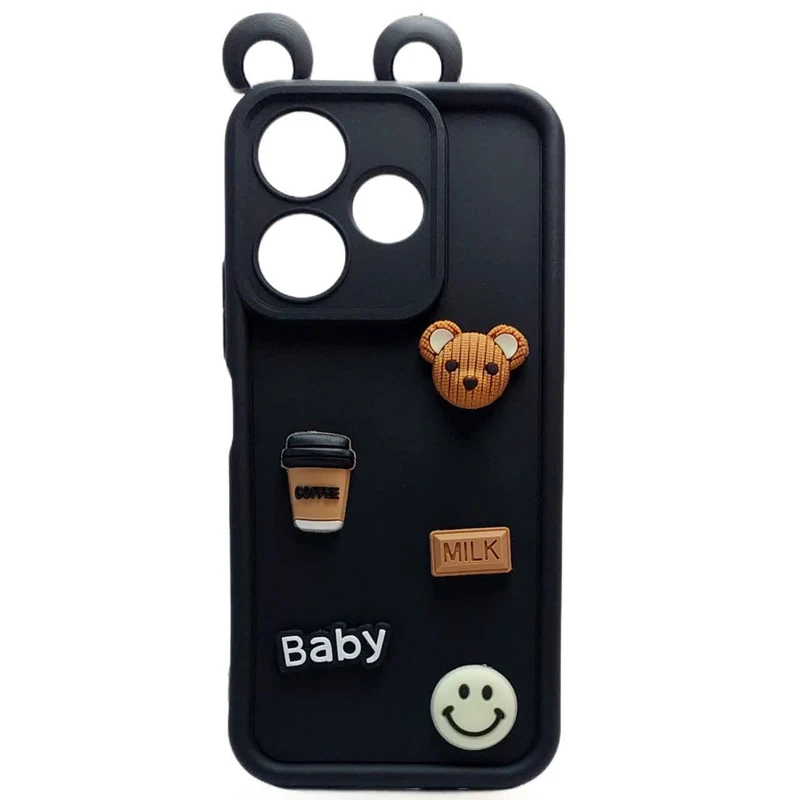 کاور قاب آوش طرح عروسکی مدل دخترانه 7 مناسب برای گوشی موبایل شیائومی REDMI 13 4G