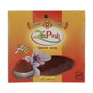 زعفران سرگل درجه یک پاکتی زرپاش- مقدار 1گرم