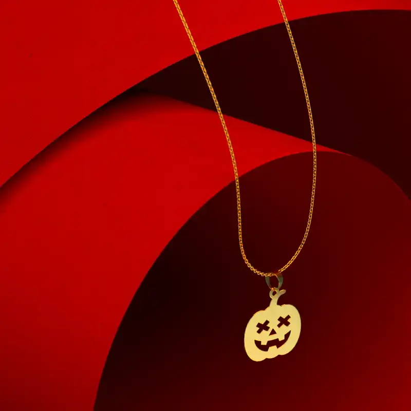 گردنبند طلا 18 عیار زنانه مدوپد مدل هالووین کد G3-1-1255