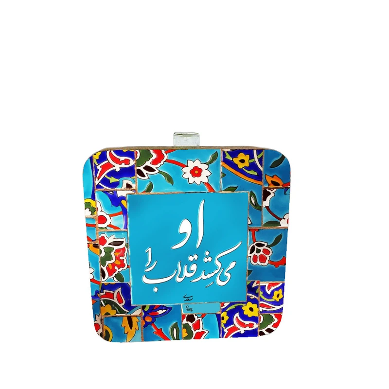گلدان دکوری طرح دو رو مدل کاشی کد FPW016