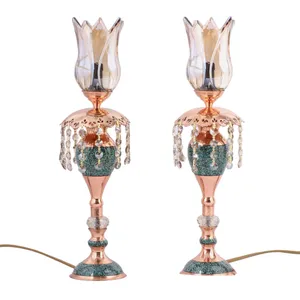 شمعدان فیروزه کوبی مسی آرتکو کد 02 بسته 2 عددی