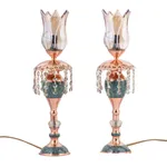 شمعدان فیروزه کوبی مسی آرتکو کد 02 بسته 2 عددی