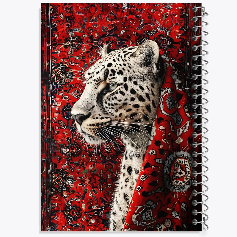 دفتر نقاشی 50 برگ خندالو طرح پلنگ و نقش فرش کد F5049