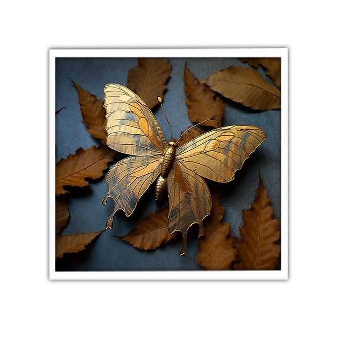 تابلو نوری بکلیت طرح برگ پاییزی و پروانه مدل W-MID-19254