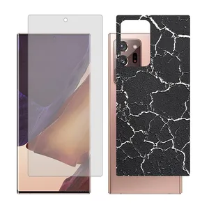 Glass Together model transparent glass screen protector suitable for Samsung Galaxy Note20 Ultra 5G mobile phone with cover sticker on the back of the phone
