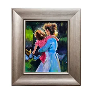 تابلو نقاشی رنگ روغن طرح مادرانه کد VLZ103