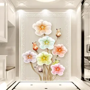پوستر دیواری سه بعدی مدل شاخه گل DRVF1073