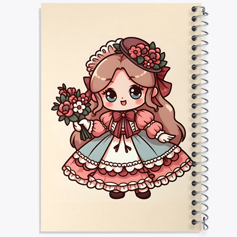 دفتر مشق 50 برگ خندالو طرح دخترانه کد F5408