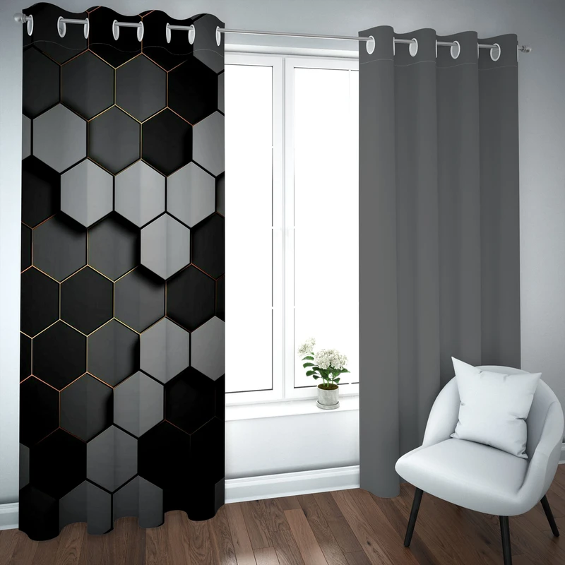 پرده مدل چاپی هازان سایز 300×150 سانتی متر 