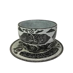 ست کاسه و بشقاب سنگی طرح خطی کد KB01