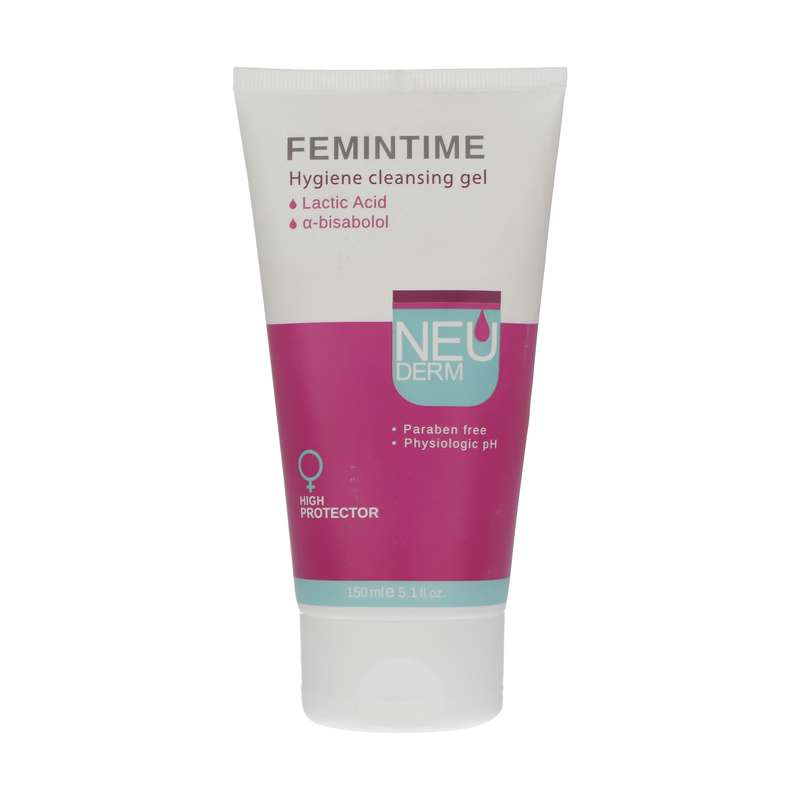 ژل بهداشتی بانوان نئودرم مدل Femintime حجم 150 میلی لیتر ژل بهداشتی بانوان نئودرم مدل Femintime حجم 150 میلی لیتر